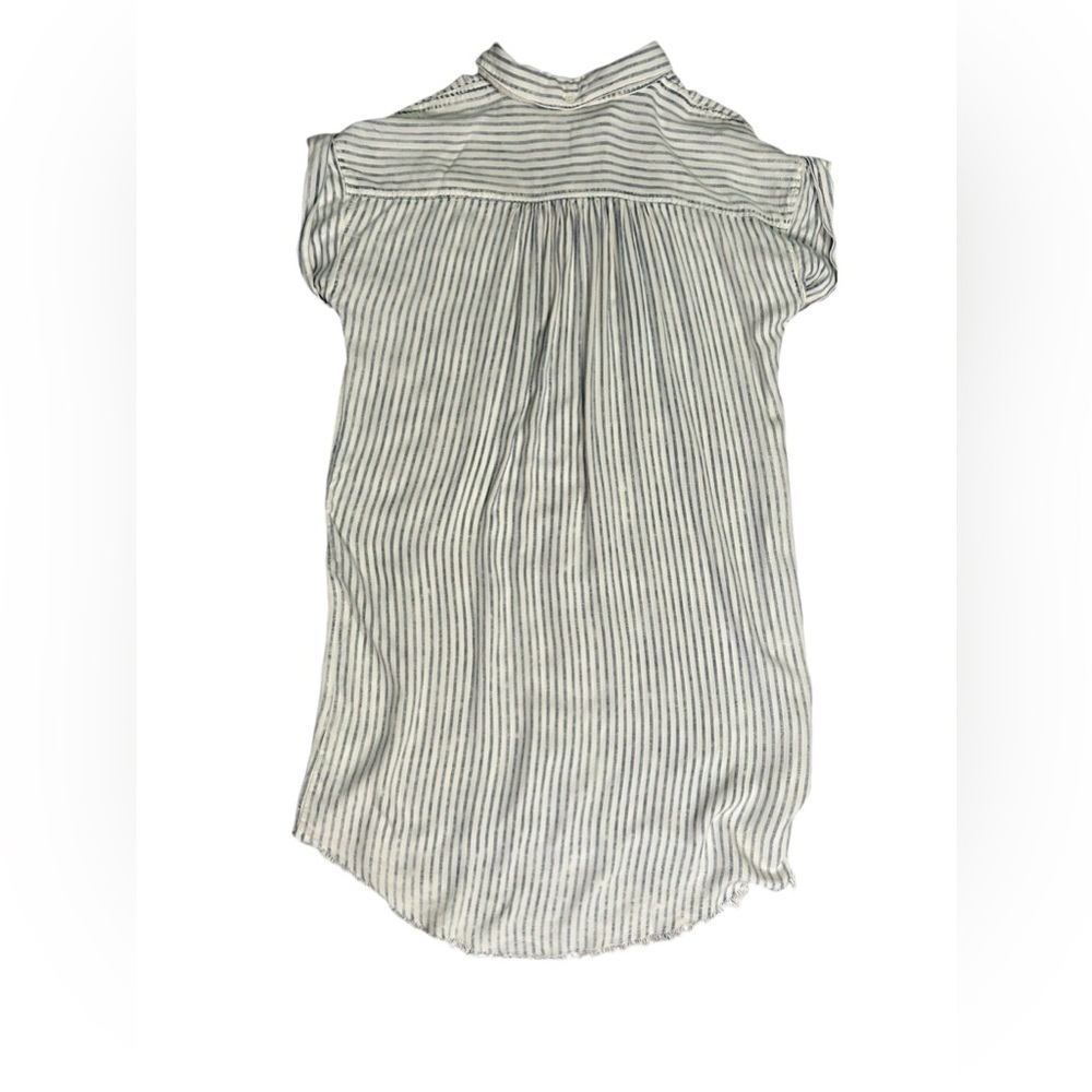 5/$25 Thread & Supply 100% rayon button up faded striped dress size large - Picture 4 of 12